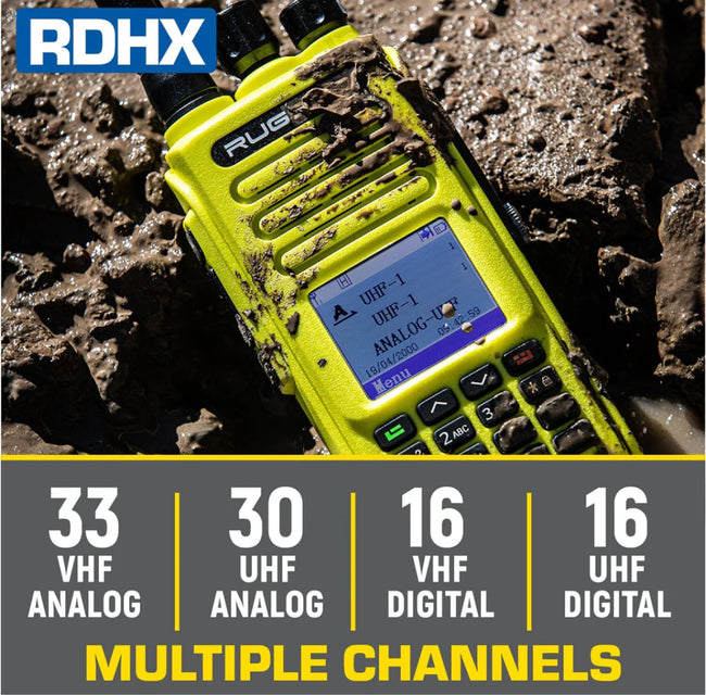 Rugged RDH-X Waterproof Business Handheld - Digital & Analog