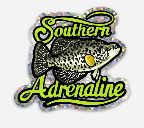 Crappie Glitter Sticker