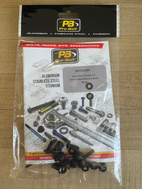 Aluminum Windshield Kit [4mm Italian Bikes]- 8 Bolt