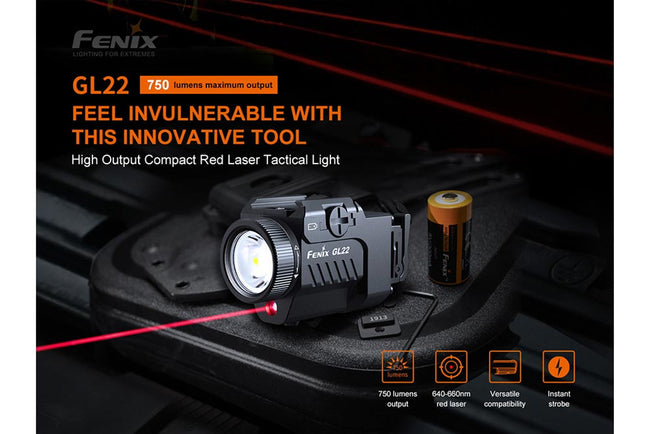 Fenix GL22 Tactical Light with Red Laser