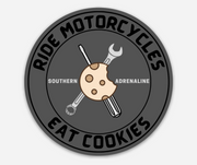 Ride Motorcycles & Eat Cookies Sticker