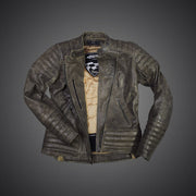 4SR Cool Retro Leather Riding Jacket